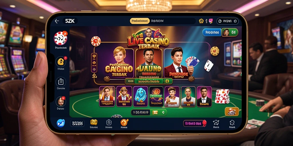 Tampilan gameplay Live Casino yang mendebarkan dan interaktif.