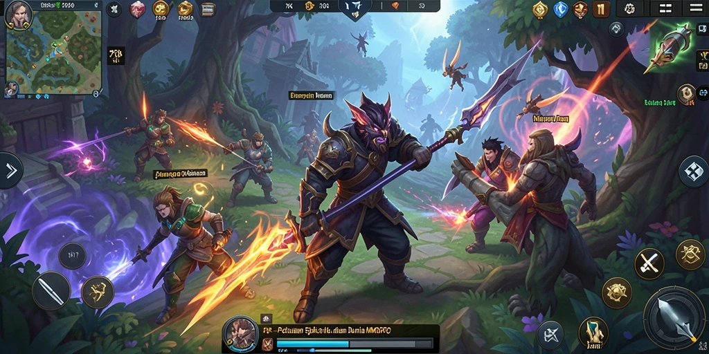 Tampilan gameplay epik di dunia <strong>73K</strong> MMORPG.