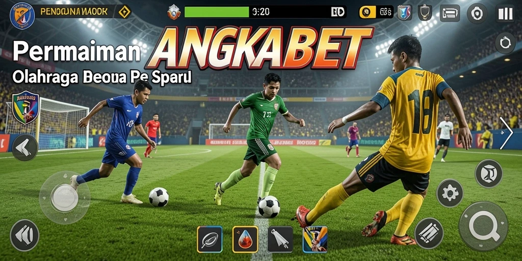 Tangkapan layar gameplay ANGKABET yang mendebarkan dengan aksi olahraga.