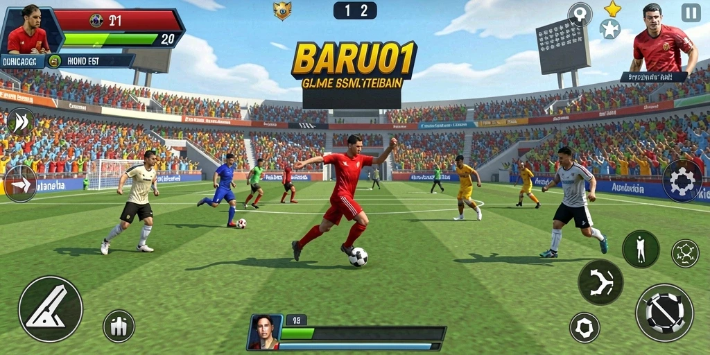Gameplay seru dari BARU01 dengan aksi olahraga yang intens.