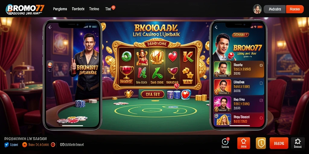 Tampilan gameplay BROMO77 yang memukau di Live Casino.