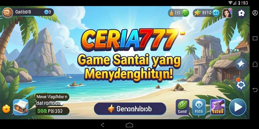 Tampilkan gameplay CERIA777 yang ceria dan menghibur.