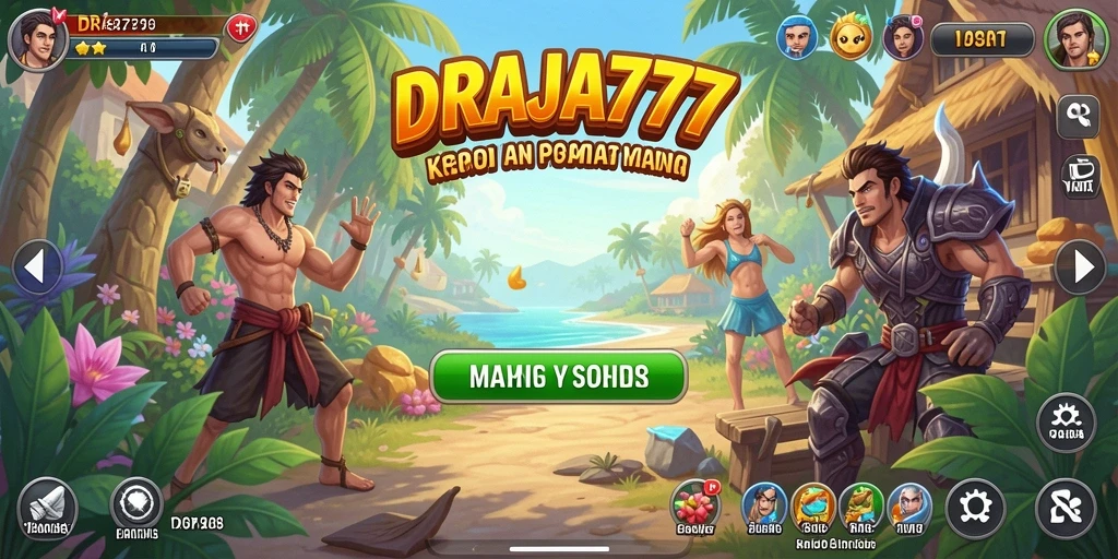 Tampilan gameplay DRAJA777 yang penuh warna dan seru.