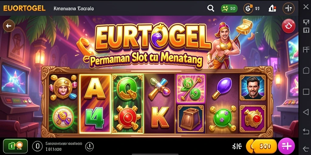 Tampilan gameplay menarik dari EUROTOGEL dengan mesin slot yang beragam.