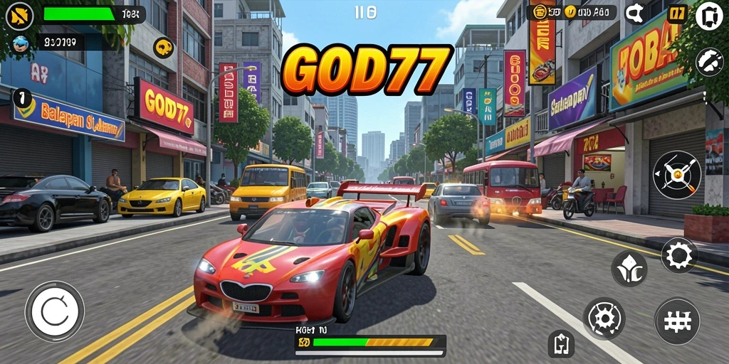 Gameplay Racing mendebarkan di GOD77.