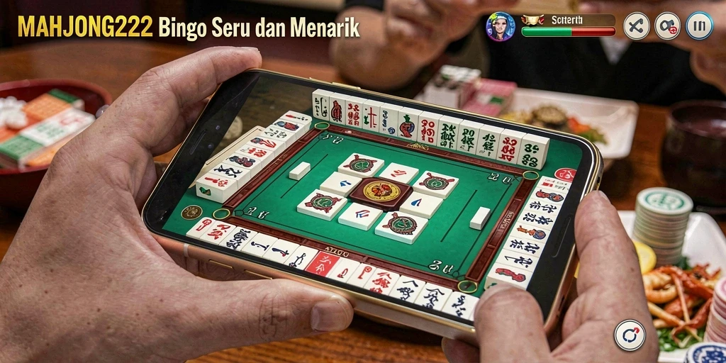 Tampilan mendebarkan dari gameplay Bingo MAHJONG222.