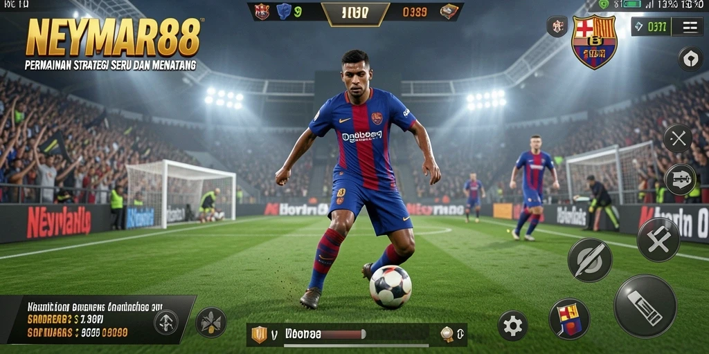 Tampilan gameplay strategi yang menegangkan di NEYMAR88.