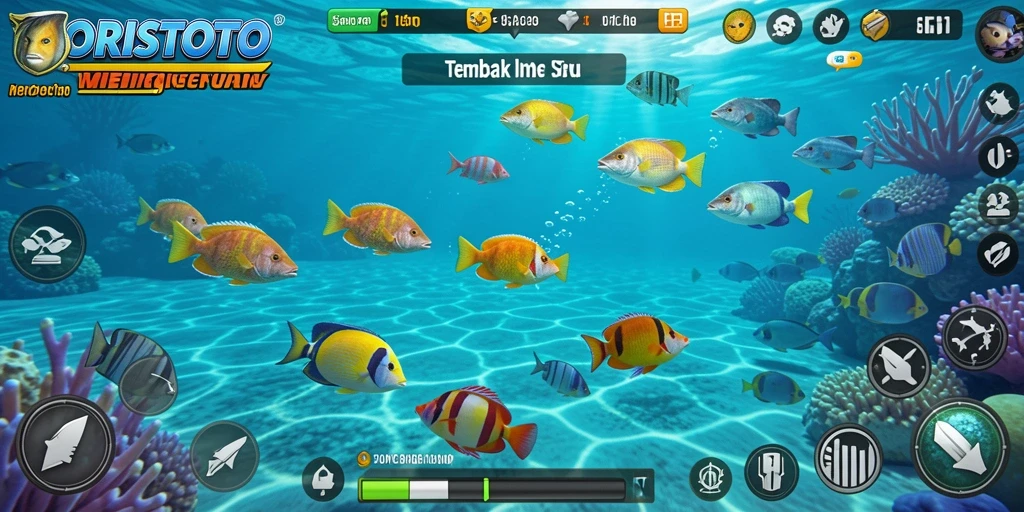 Gameplay Tembak Ikan yang seru dan interaktif.