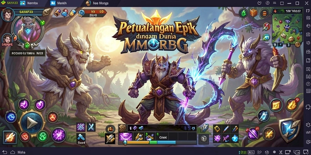 Tampilan screenshot menunjukkan aksi pertarungan seru di SAYAP33.