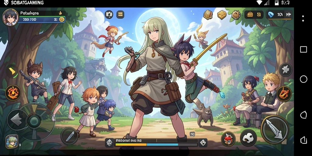 Tampilan menarik dari gameplay SOBATGAMING dengan karakter Anime.